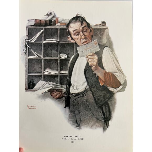 Norman Rockwell, Contentment, Fishing, Dragonfly, August 1926, The Bookworm, Use - Picture 2 of 2